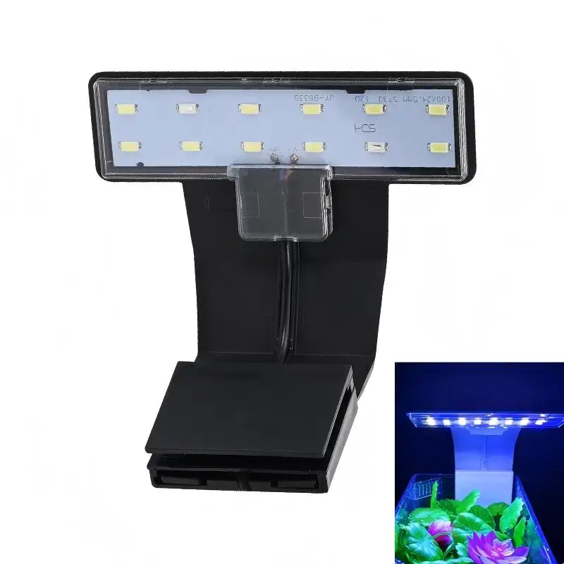 Ultra-Thin LED Aquarium Light Clip-On Fish Tank Light With 3 Color Modes Full Spectrum Bright Lamp for Aquarium Fish Tank Decor