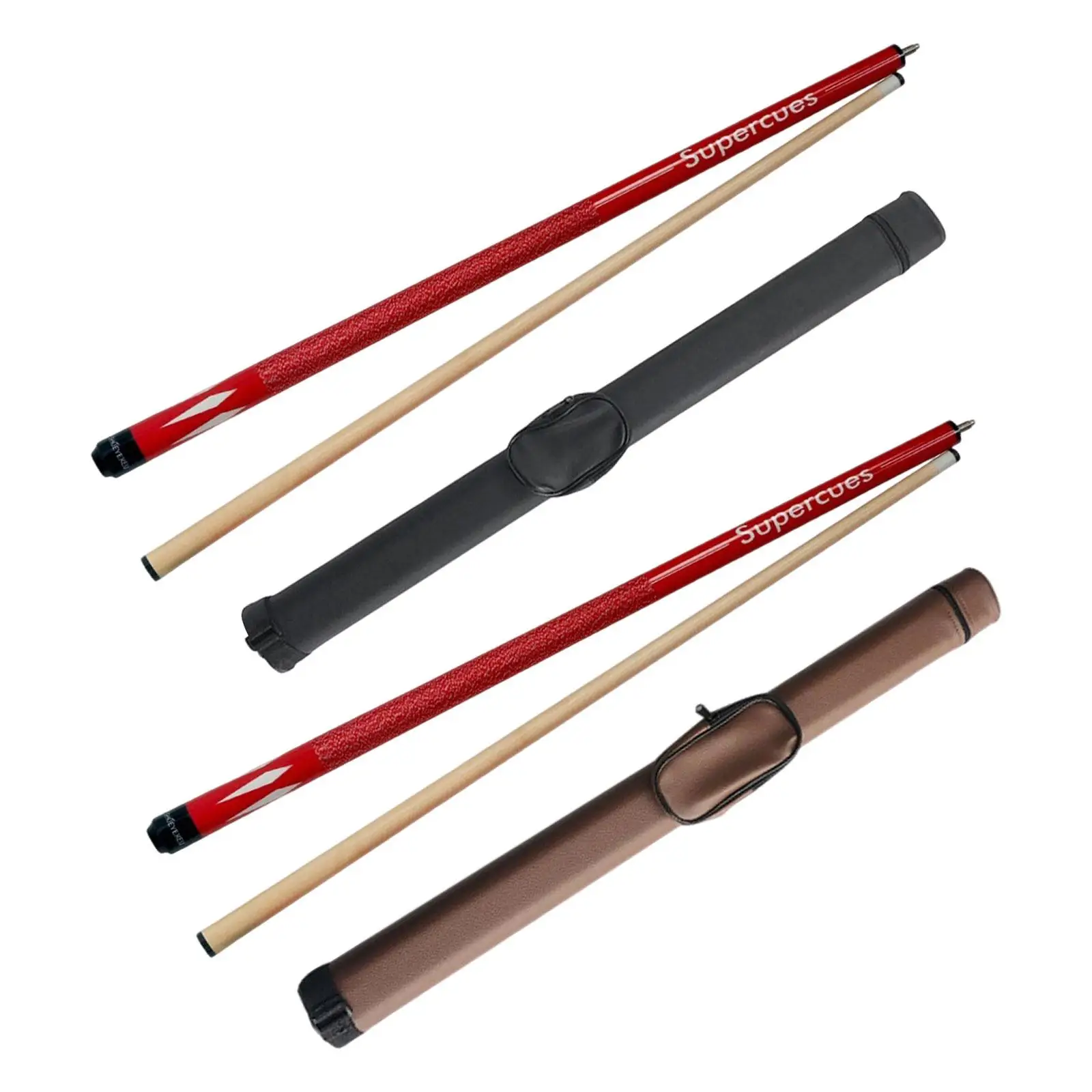 Pool Cue Stick with Case Accessory 1/2 Lightweight Segmented Billiard Pool Cue Stick for Pool Game Practice Cue Office Home Bar