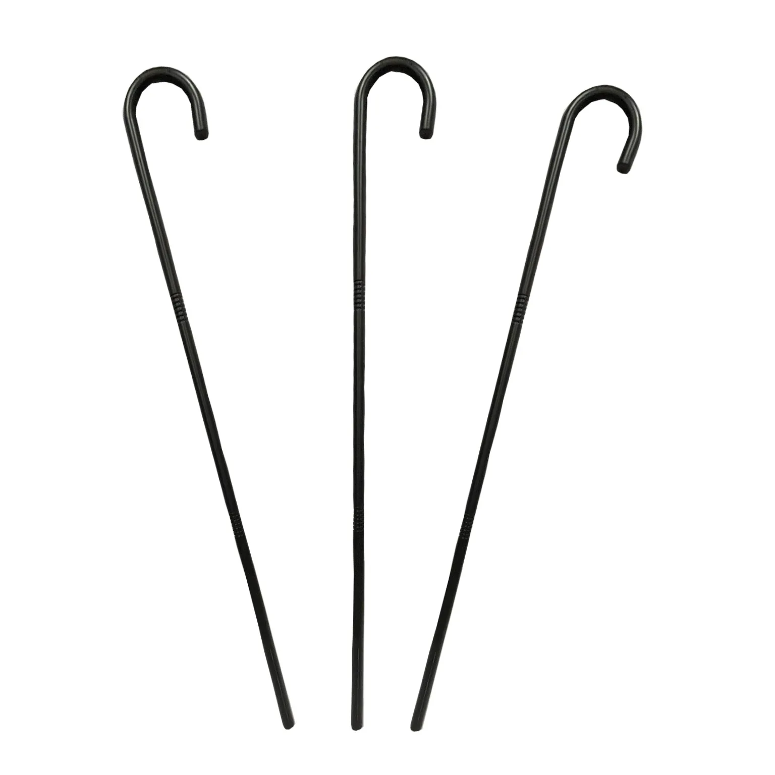 3 Sections Spliced Plastic Costume Cane Retro Curved Handle Prop Cane for Masquerade Stage Performance