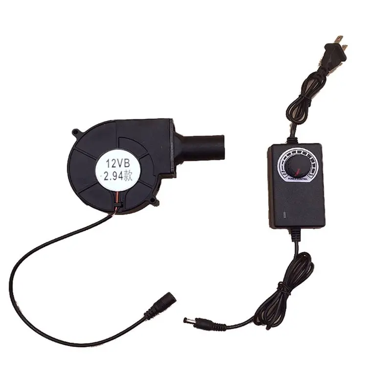 

9733 Speed Regulating Air Blower 12V 2.94A Grills Wood Stove For BBQ Camping Picnic Fire Tools US Plug