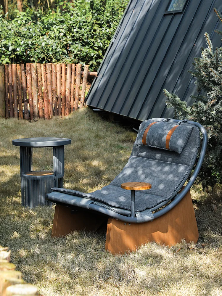 

Deckchair sofa chair balcony leisure chair reading and drinking tea high-end commercial B & B hotel courtyard garden back chair