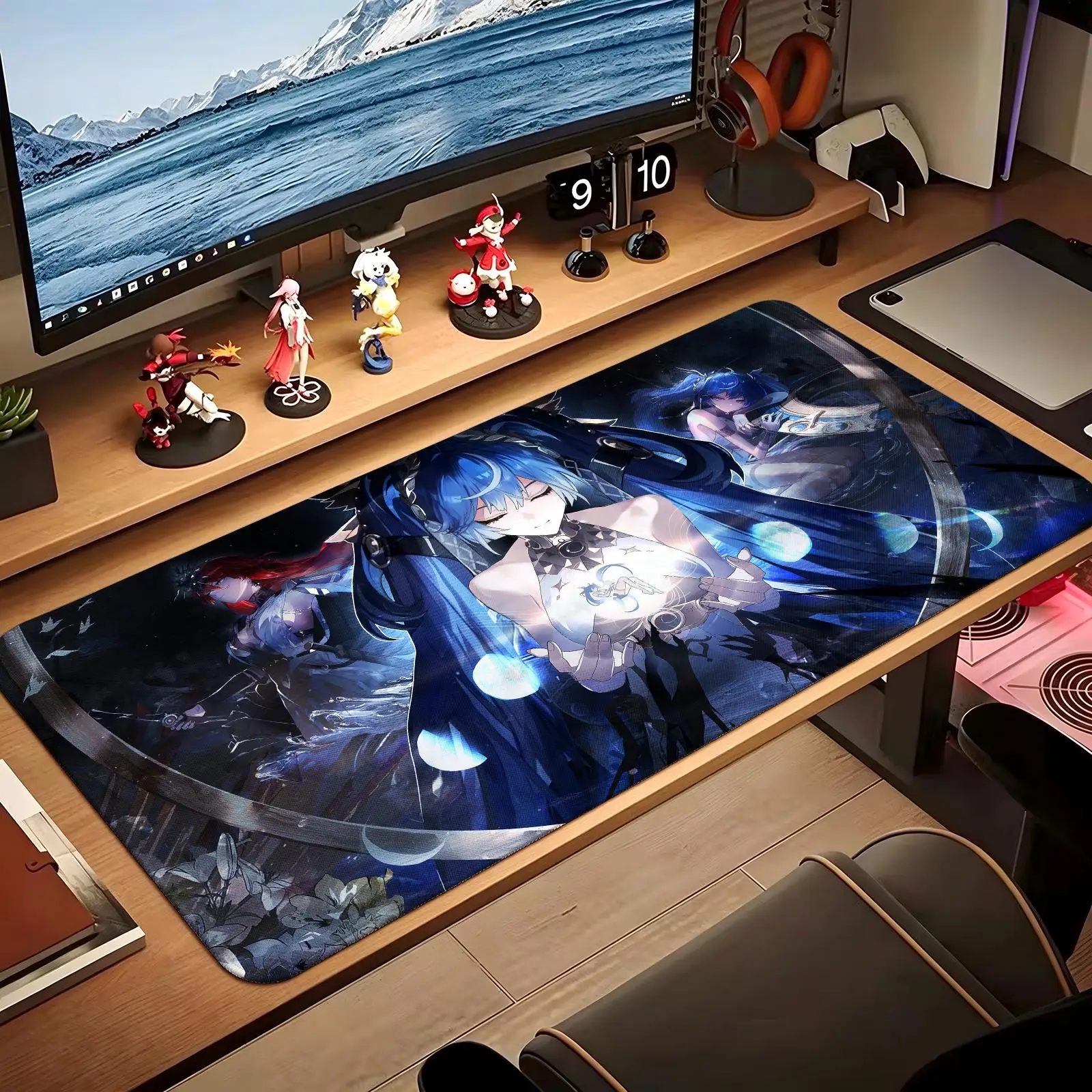 Wuthering Waves IUNO XXL Anime E‑Sports Mousepad, Stitched Wearproof Edges, Smooth Non‑Slip Mat for Desktop & Laptop Games