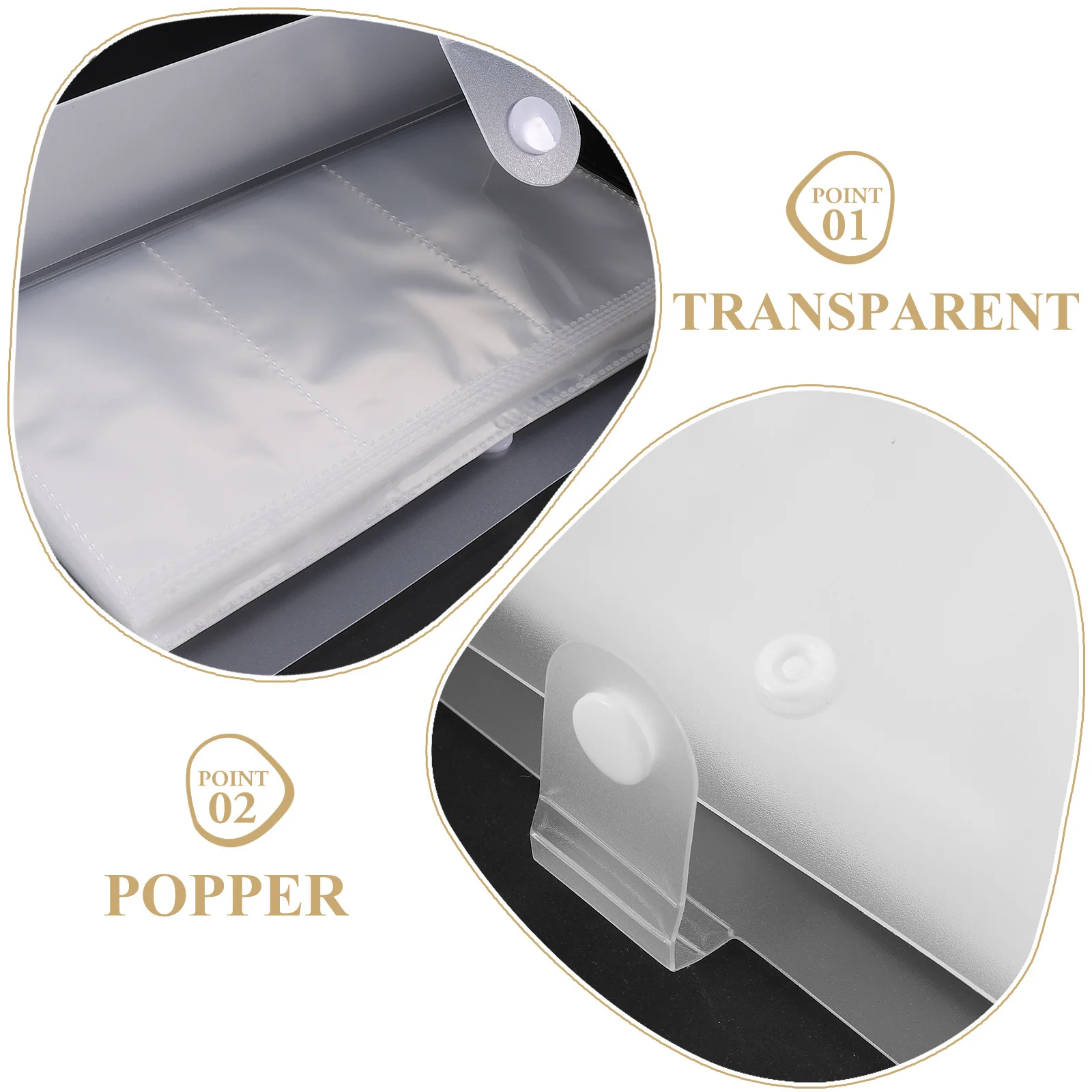 

Photo Card Storage Album Clear Pages PP Material Protective Photo Album Book for Photos Postcards Tickets Coupons