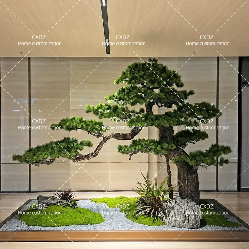Simulated green plant welcome pine landscaping combination window decoration indoor landscape light luxury living room layout