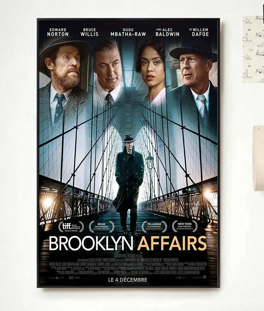 NP130 Póster de decoración del hogar Arte de seda Película de Brooklyn sin madre 2 pegatinas de pared Decoración Regalo de Navidad Moda clásica