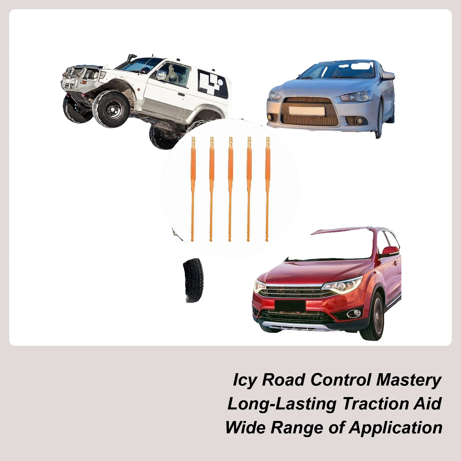 

Автомобильные снежные цепи для шин, 5-компонентные шины, авто тяговые ручки, шины, цепи для автомобилей, внедорожников, грузовиков, пикапов, фургонов, 165-275 мм, зима