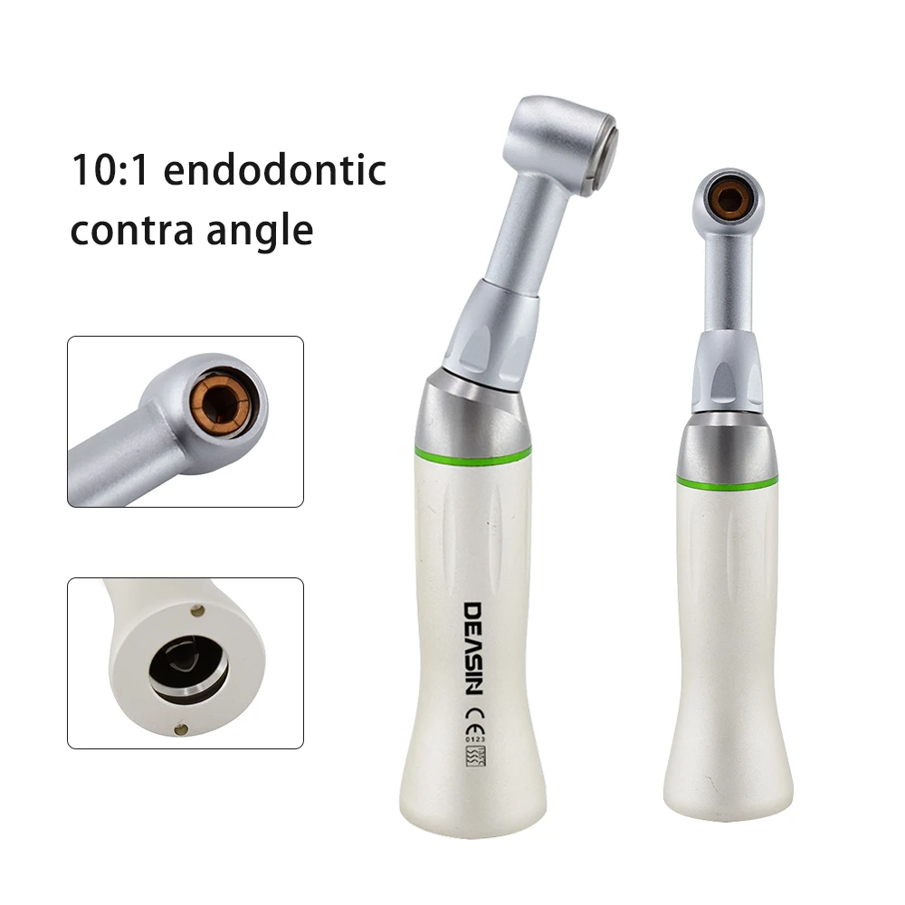 Den tal Endo Motor 10:1 Speed Reduction Reciprocating Push Button Contra Angle Handpiece For Hand File Endo Treatment