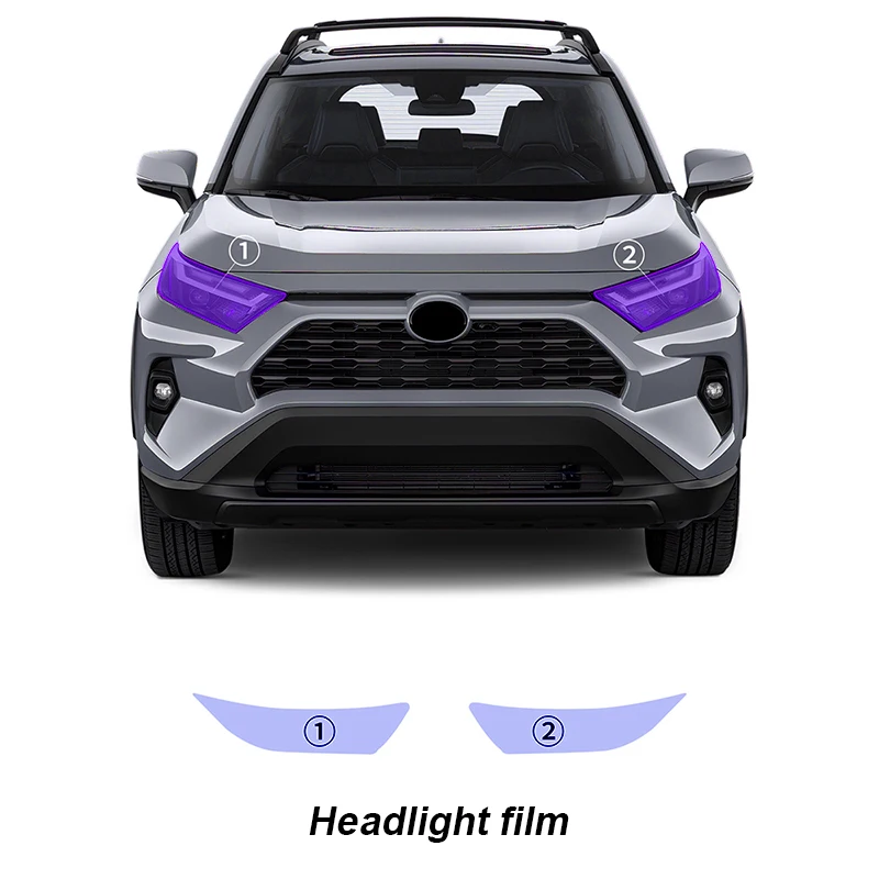 PPF TPU Smart Photochromic Headlight Protection Film Self-healing Anti-scratch Film for TOYOTA RAV4 HYBRID 2019-2024