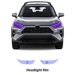 PPF TPU Smart Photochromic Headlight Protection Film Self-healing Anti-scratch Film for TOYOTA RAV4 HYBRID 2019-2024