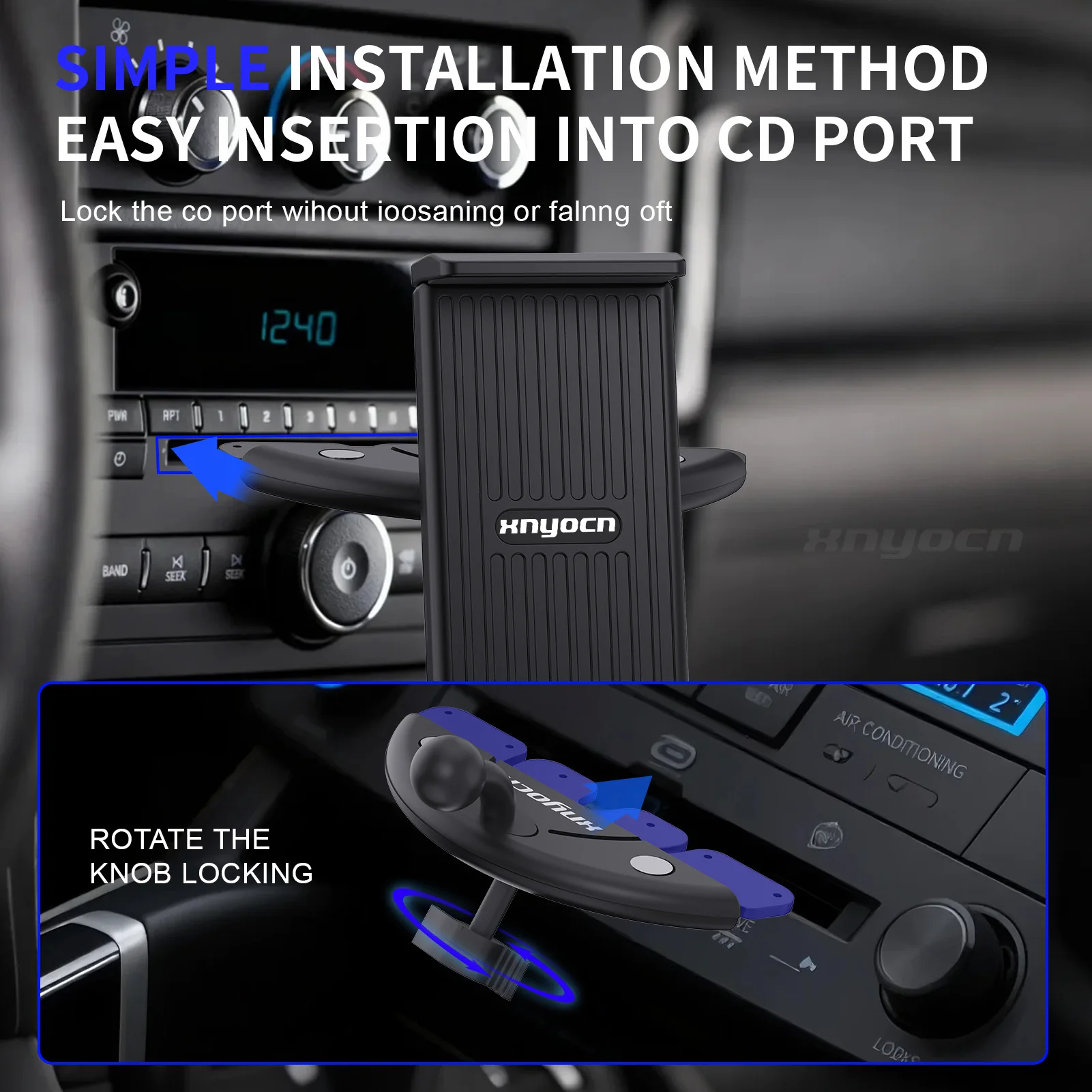 Auto-CD-Slot-Tablet-Handyhalterung Universelle Halterung für 4-14 Zoll Geräte Stabile Sicht auf dem Armaturenbrett für Navigation, Reisen und den täglichen Gebrauch – Detail 12