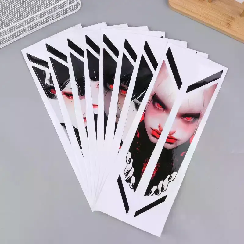 1 par espreitando olhos garfo dianteiro da bicicleta adesivos à prova dwaterproof água suspensão dianteira garfo decalques para mountain bike fora da estrada