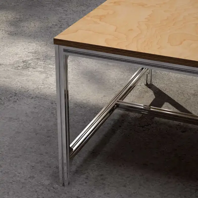 Nordic solid wood dining table and chair combination modern simple small apartment household rectangular dining table log style