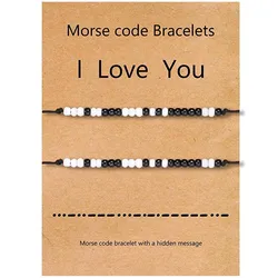 Couple Bracelets for Boyfriend Girlfriend Gifts Long Distance Relationships Matching Bracelet for Him Her I Love You