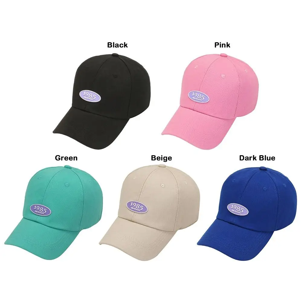 Casual 1985 Digital Labeling Sunscreen Hat Adjustable Sunshade Duckbill Cap Versatile Colorful Baseball Cap Spring Autumn Summer