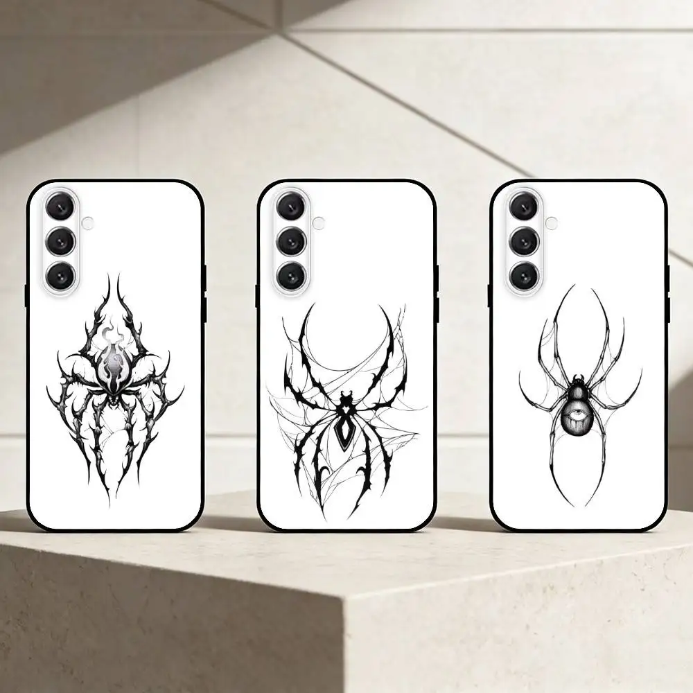 D-Dark Gothic Spider Phone Case For Samsung Galaxy A91,80,73,72 ,71,53,52,32 ,31,22,21s,20,Soft Black Case