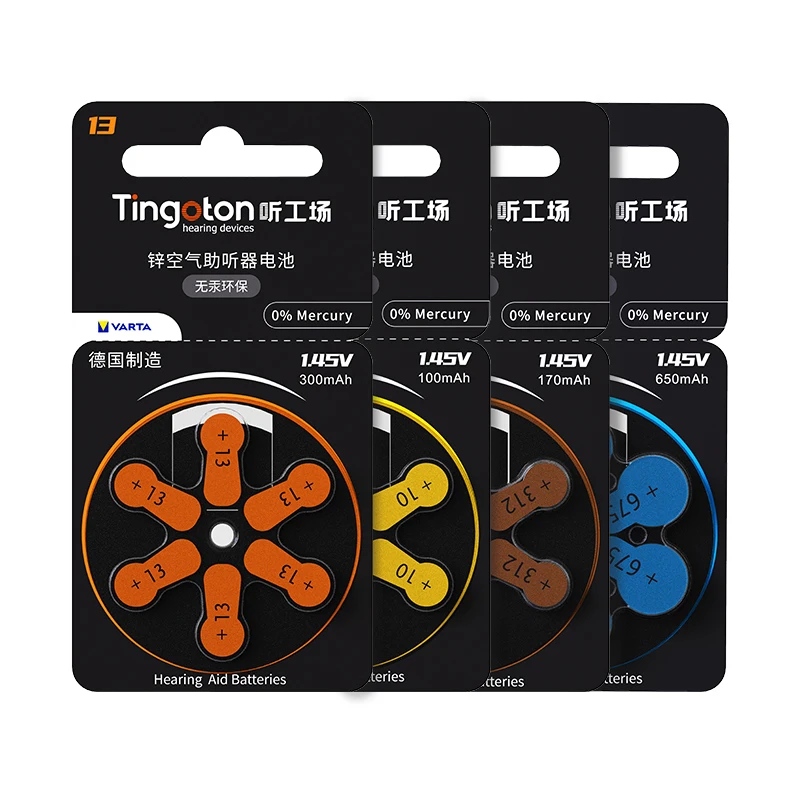 30/60PCS A10 13 312 675 Zinc Air Hearing Aid Button Batteries Original Fit Widex BTE CICHearing Devices Sound Amplifier  Battery view 6