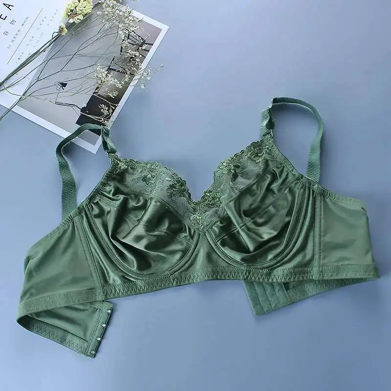 Ropa interior Sexy para mujer, sujetadores de talla grande 34 36 38 40 42 44 46 48 B C D E F G H, tazas grandes de talla grande, ropa interior bordada de encaje para mujer