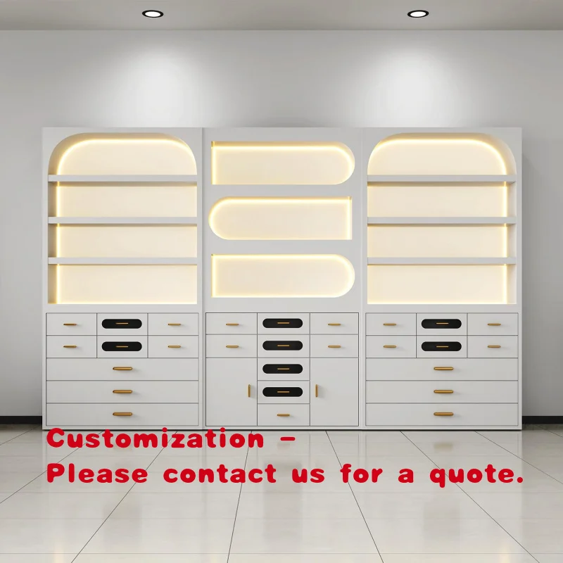 custom.High-end Customized Nail Display Cabinet Beauty Salon Product Display Cabinet Nail Polish All-in-one Storage Cabinet