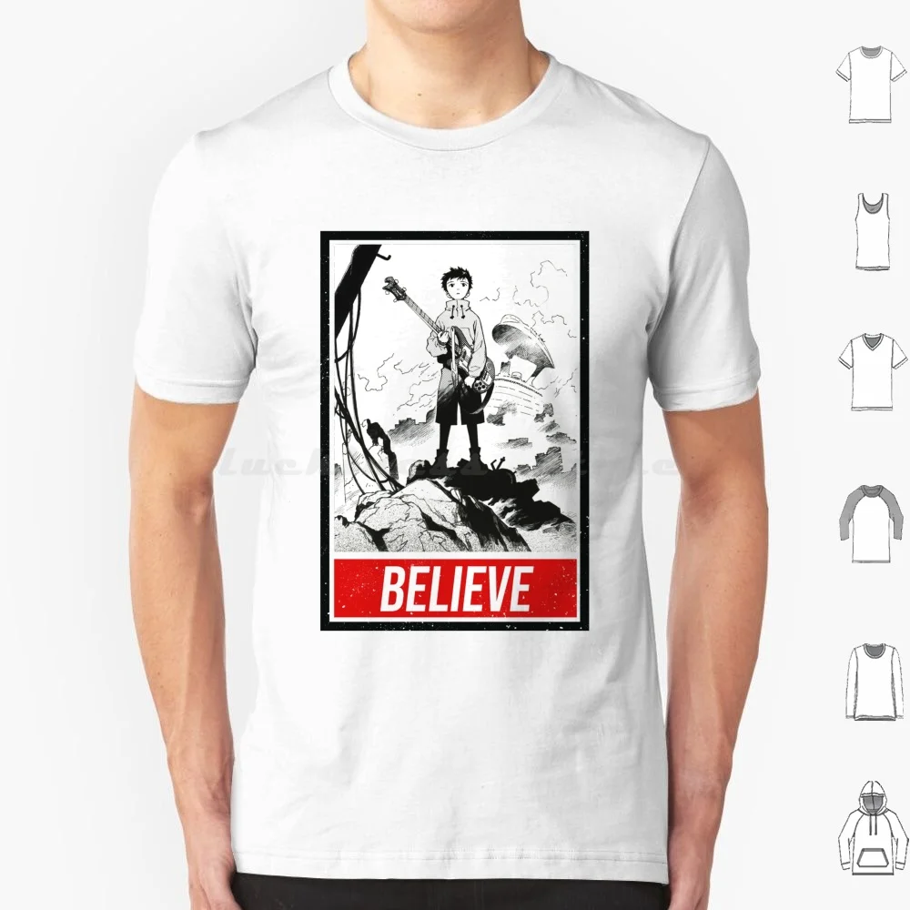 Flcl-Believe T Shirt Men Women Kids 6Xl Flcl Fooly Cooly Fooly Cooly Believe Inspire Guitar Naoto Nandaba Haruko Haruhara The