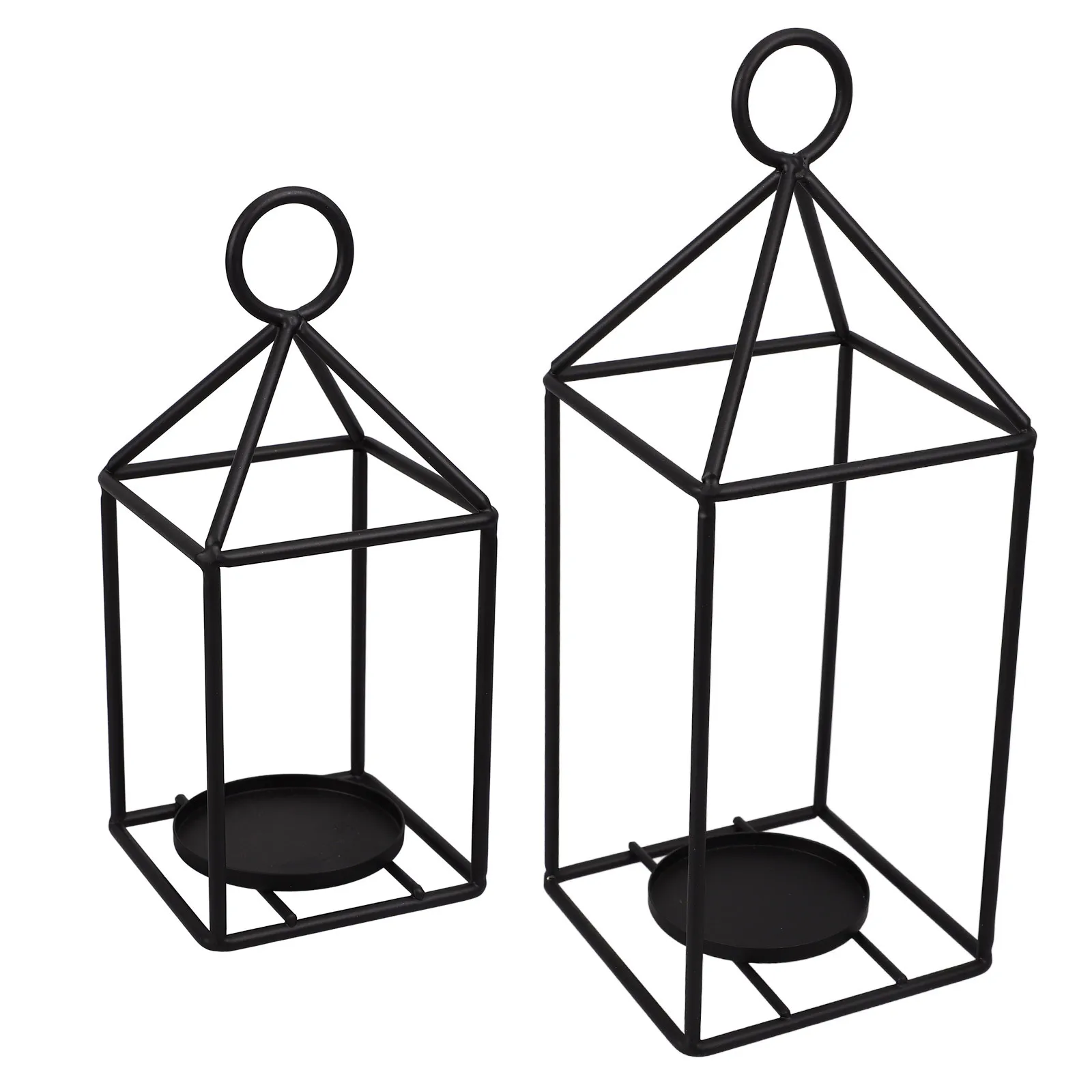 

2Pcs Iron Holder Decorative Stand Elegant for Wedding Table Centerpiece Romantic Home Decor Table Candlestick