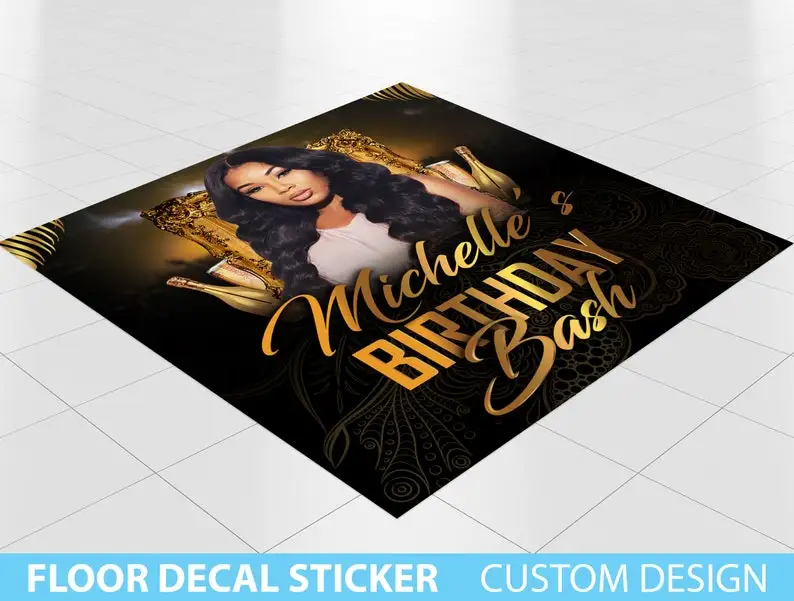 

Custom Floor Decal sticker, Removable Sticker, Vinyl Floor Banner, Adhesive Floor Banner Sticker Decal Removable, Birthday Dance