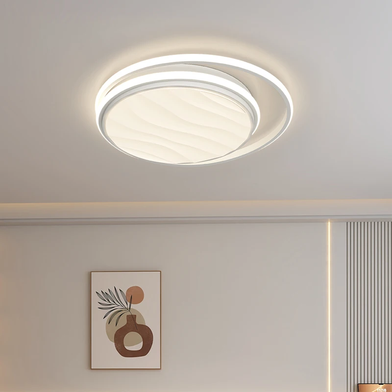 Modern Minimalist LED Ceiling Lamp Bedroom Matte Ceiling Lamp Living Room Lighting Moon Surface Decoration Lamps