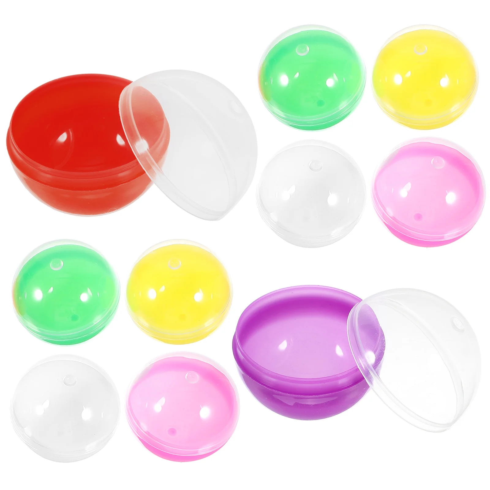 50 Pcs Crafts Egg Machine Capsule Shell Child Gumballs Toy Capsules Plastic Easter Basket Gift Stuffers