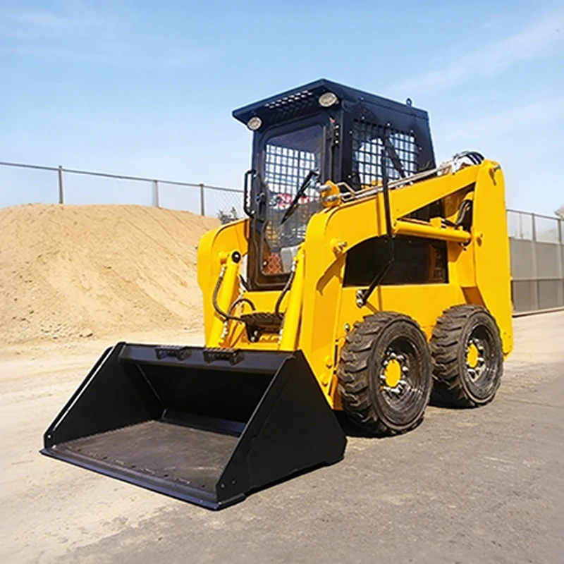 

Hot Selling Chinese Skid Steer Wheel Loader Earthmoving Machinery Skid Steer Loader With Bucket High Efficiency Mini Loaders