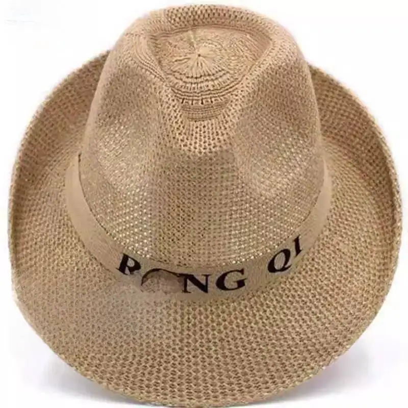 New 2026 Men's Outdoor Hat Sun Protection Straw Hat Cool Cap Summer Sunscreen Men's Hat Spring Collection Seven Sleeve Length