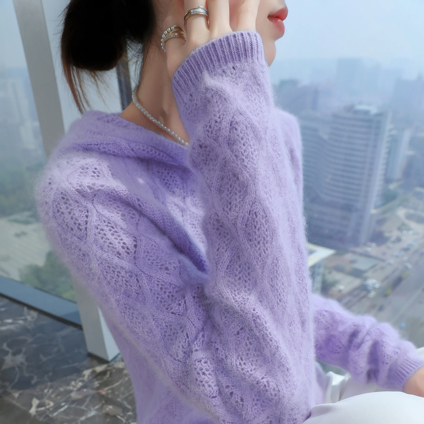 Cashmere Sweater Formal - Suéter de lana de visón con