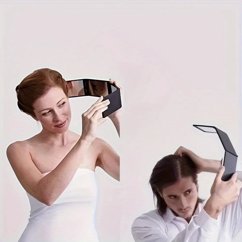 Creative Folding Four Sided Multi Angle Mirror for Hair Cutting,Rear View,back of The Head,makeup Mirror,portable and Portable