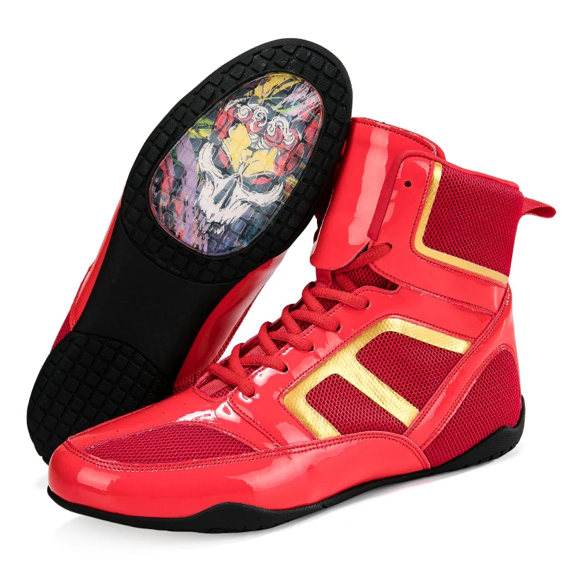 Botas deportivas de lucha de boxeo para parejas, zapatos de entrenamiento de lucha libre, gimnasio, Unisex, gran oferta