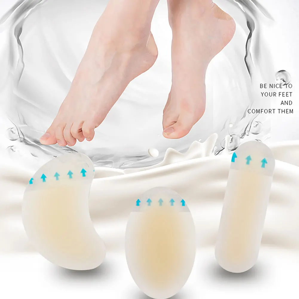 20 Stück Gel-Fersenschutz Fußpflaster Selbstklebende Blasenpflaster Hydrokolloid-Fersenpolster Schuh-Aufkleber Schmerzlinderungspflaster Fußpflege – Detail 12