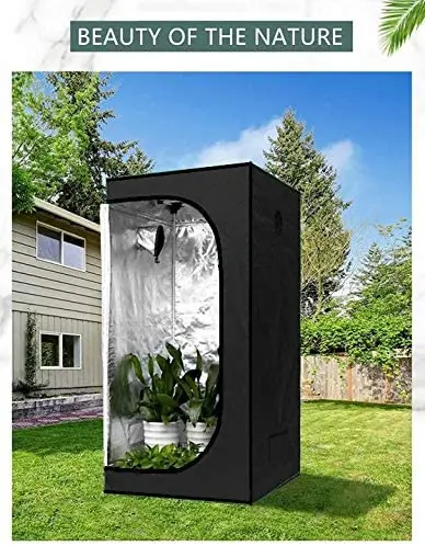 Thickened Oxford Cloth Greenhouse Indoor Plant Growth Tent 80x80x180cm for Easy Installation of Plant Growth Tent