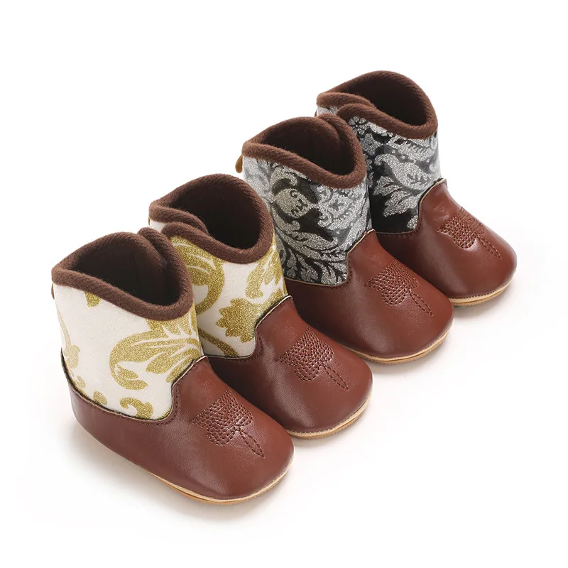 Botas Baby Boot 2025autumn New Baby Midsole Bootssoft Sole Anti Slip Baby Shoe Fashion Boy Gril Knight Boots Stylish Denim Boots