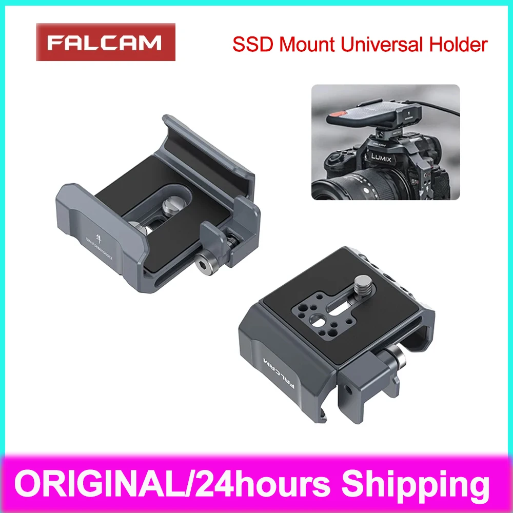 FALCAM SSD Mount Universal Holder  for Samsung T5/T7/T9 SSD SSD for BMPCC 4K/6K/6K Pro Quick Release Clamp with Cold Shoe