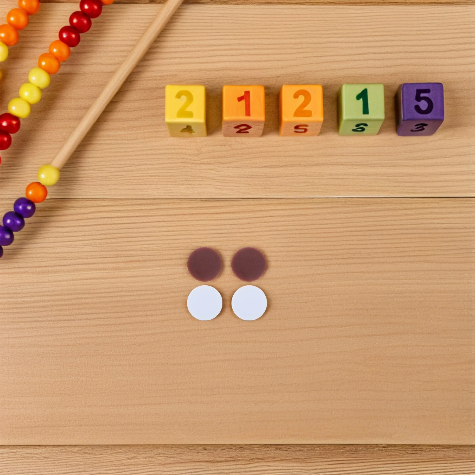 

96Pcs Board Game Chess Pieces Two Tone Round Large Checkers Replacement Game Accessories for Family Camping Learning