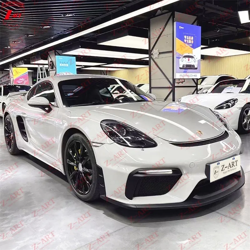 

718 GT4 Body Kit for Porsche 718 Boxster Cayman Plastic Body Kit for 718 2016+ PP Dry Carbon Fiber Aerodynamic Parts