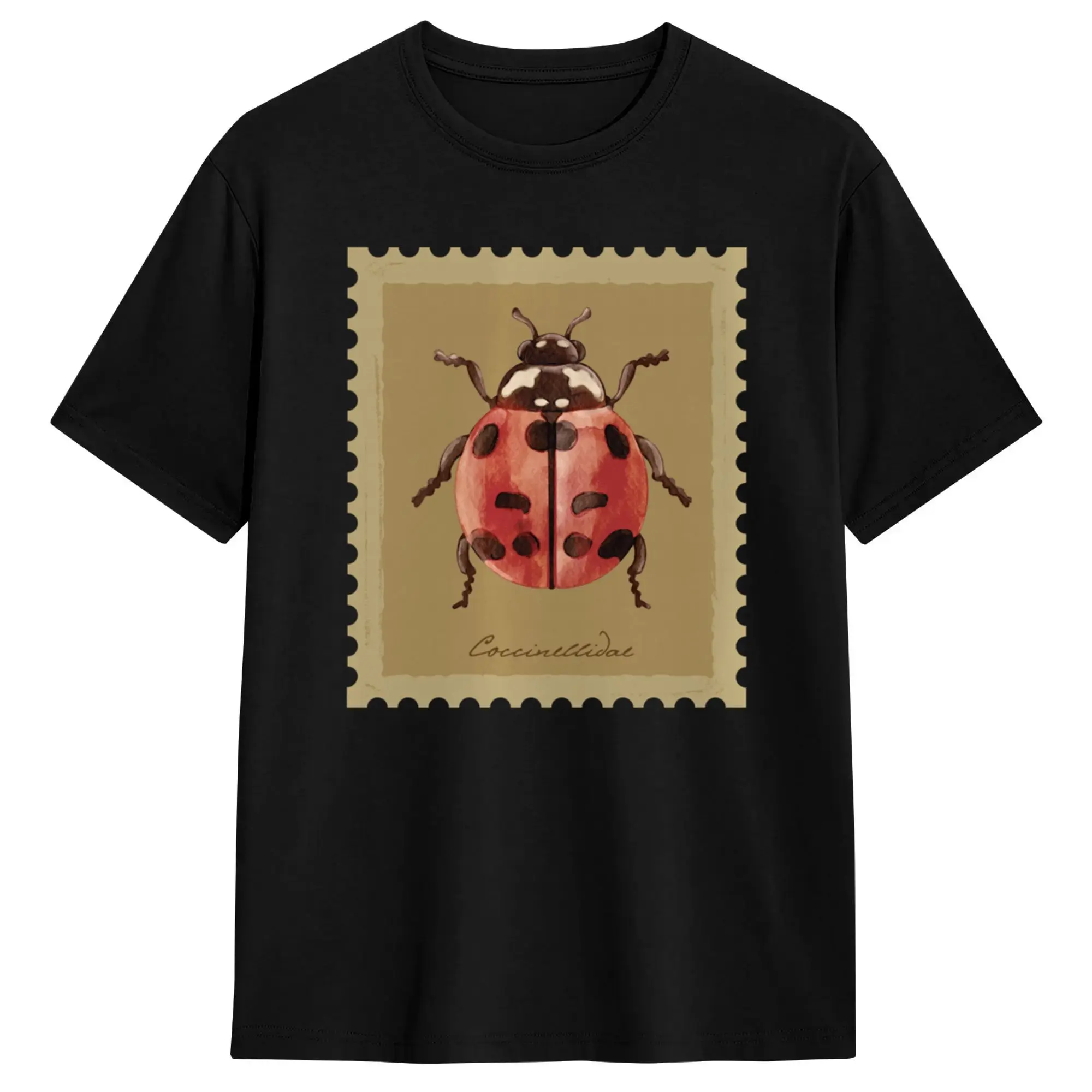 Ladybug Twee Cute Nature T-Shirt Men  Unique 100% Cotton Tee Shirt Round Collar Short Sleeve T Shirt Graphic Printed Tops