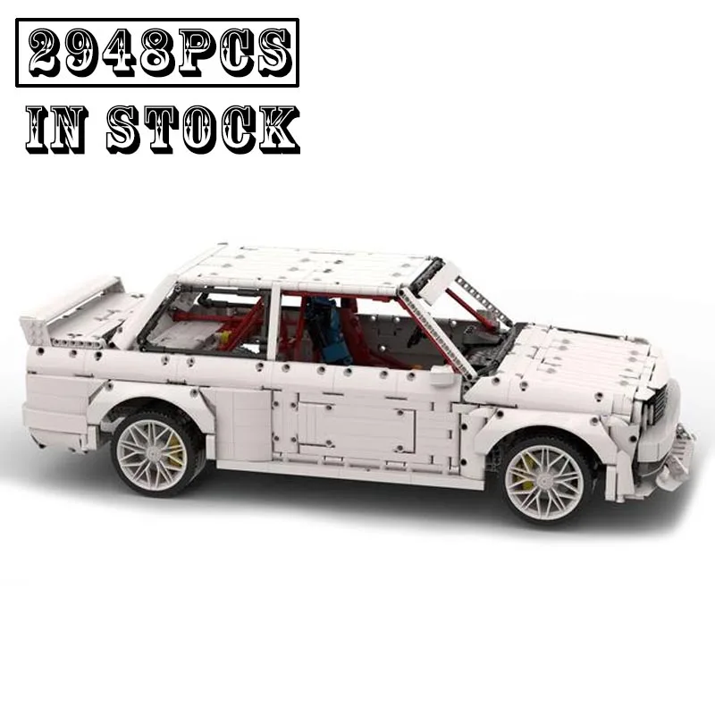 White New 1:8 Scale M3 MOC-126929 Technical Building Block RC Sports Car Assembly Toy Model  Adult  Boy  Birthday Present