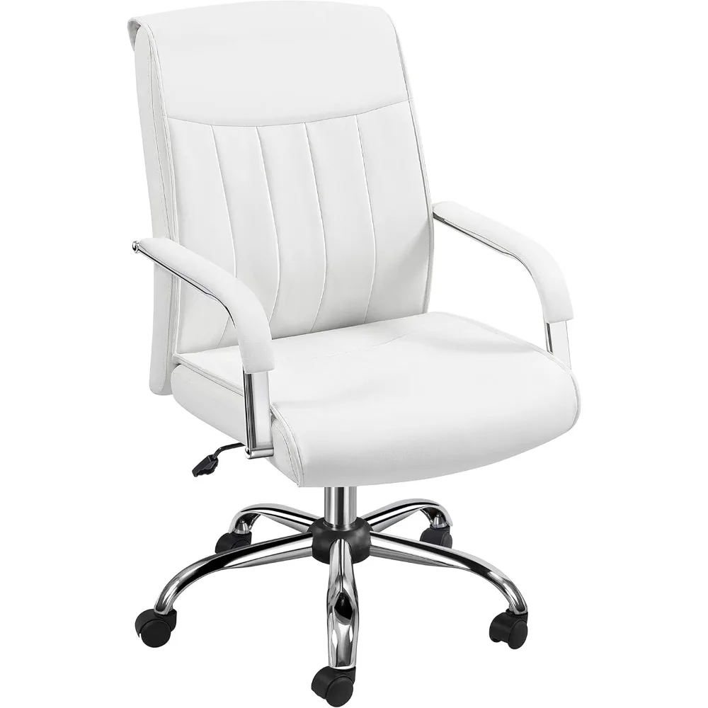 

Mid Back Office Desk Task Chair Ergonomic Executive Managerial Conference Leather Chair Big and Tall w/Lumbar Support,