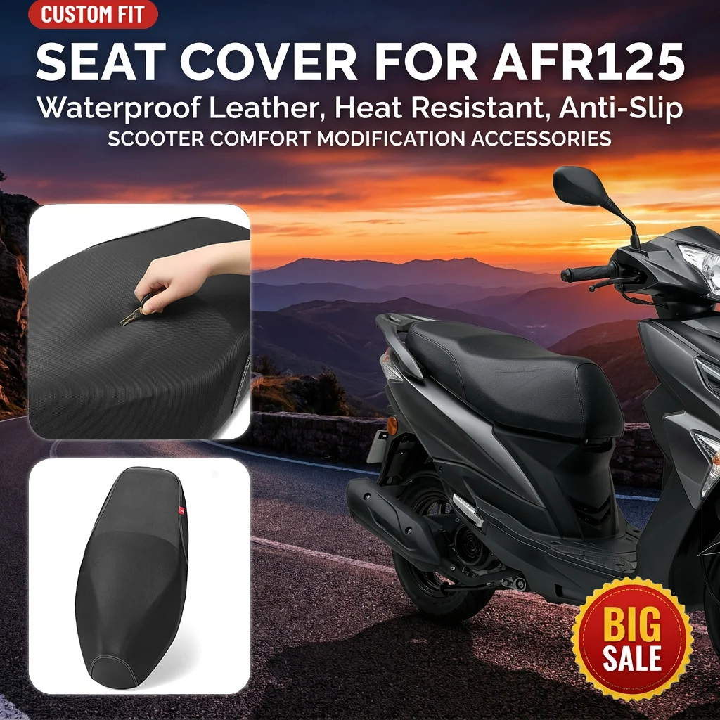 Seat Cover FOR AFR125 HJ125T-27 Motorcycle Leather Waterproof Sunproof Heat Insulation Cushion Protector Modification Accessorie