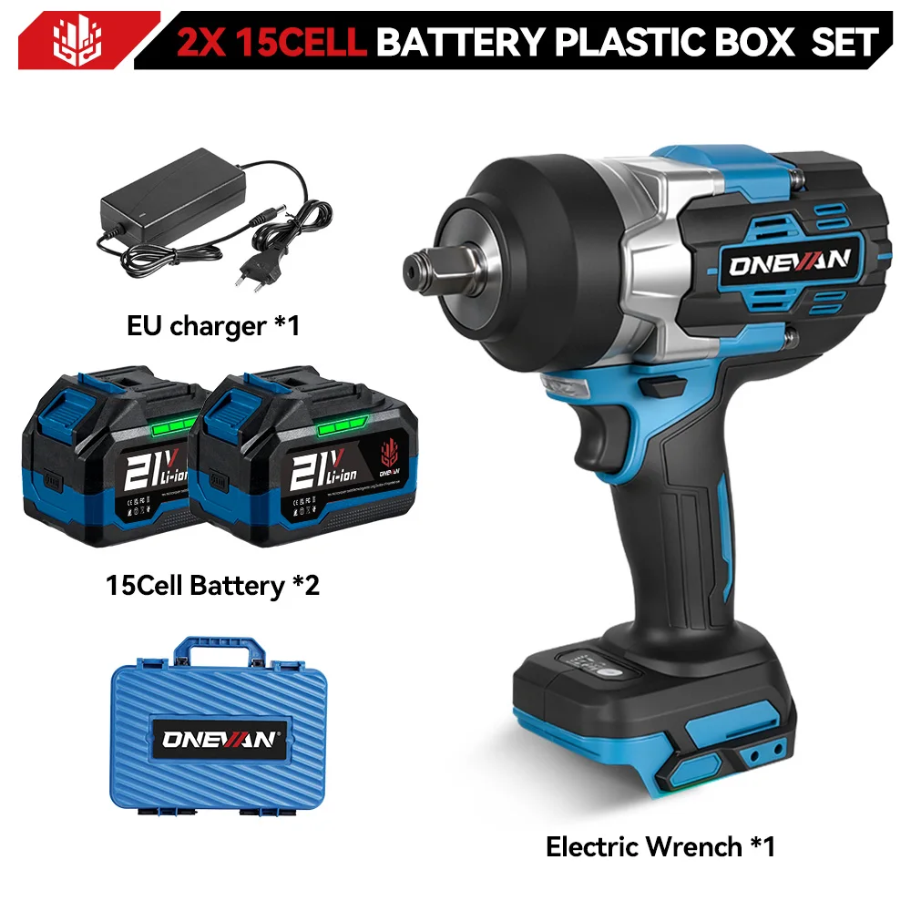 ONEVAN 2800N.M Borstelloze Elektrische Slagmoersleutel 1/2Inch Draadloze Momentsleutel Schroevendraaier Power Tool Voor Makita 18V Batterij pin