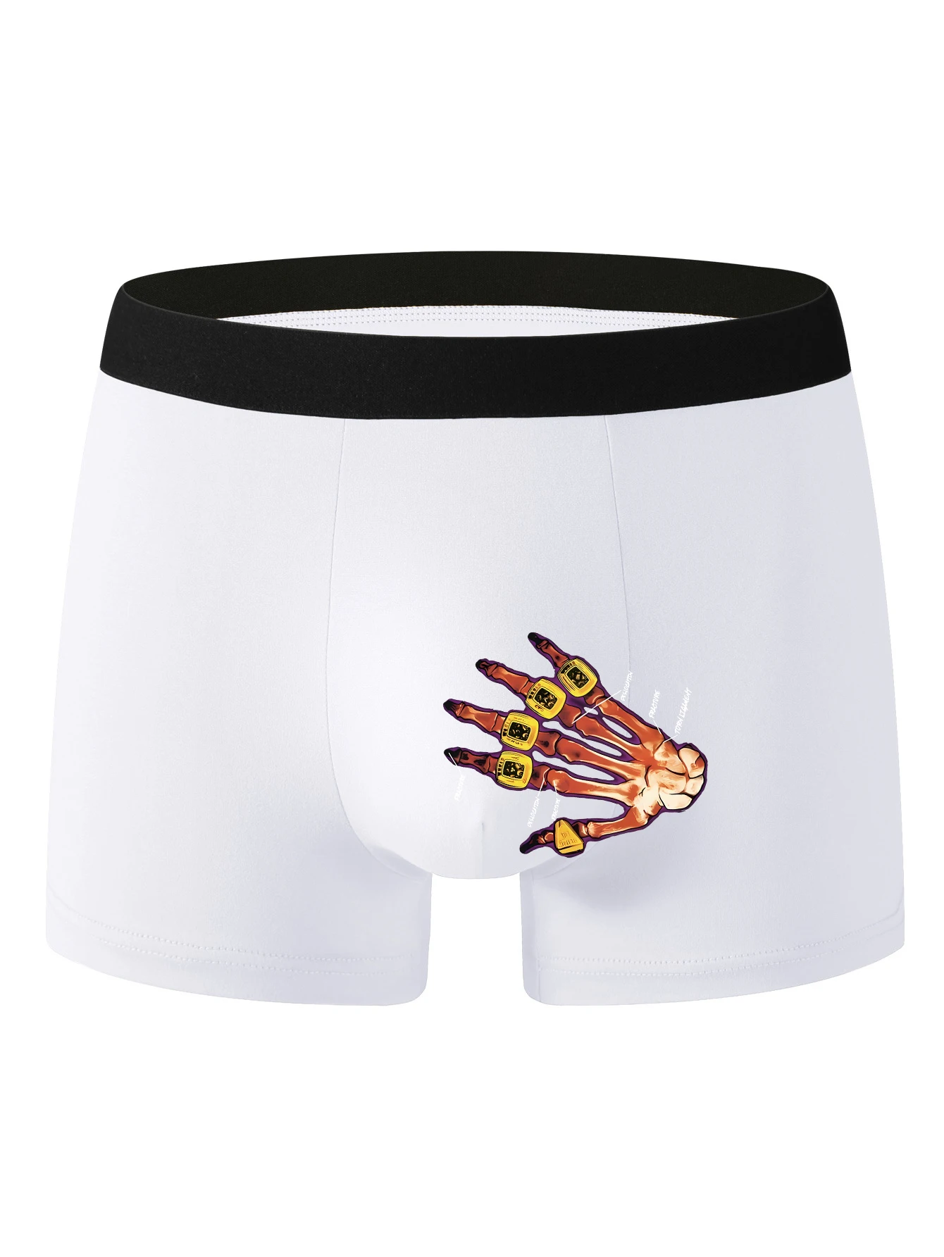 The men underwear is very comfortable simple close-fitting four-corner shorts have a logo for the new style in the summer of 25