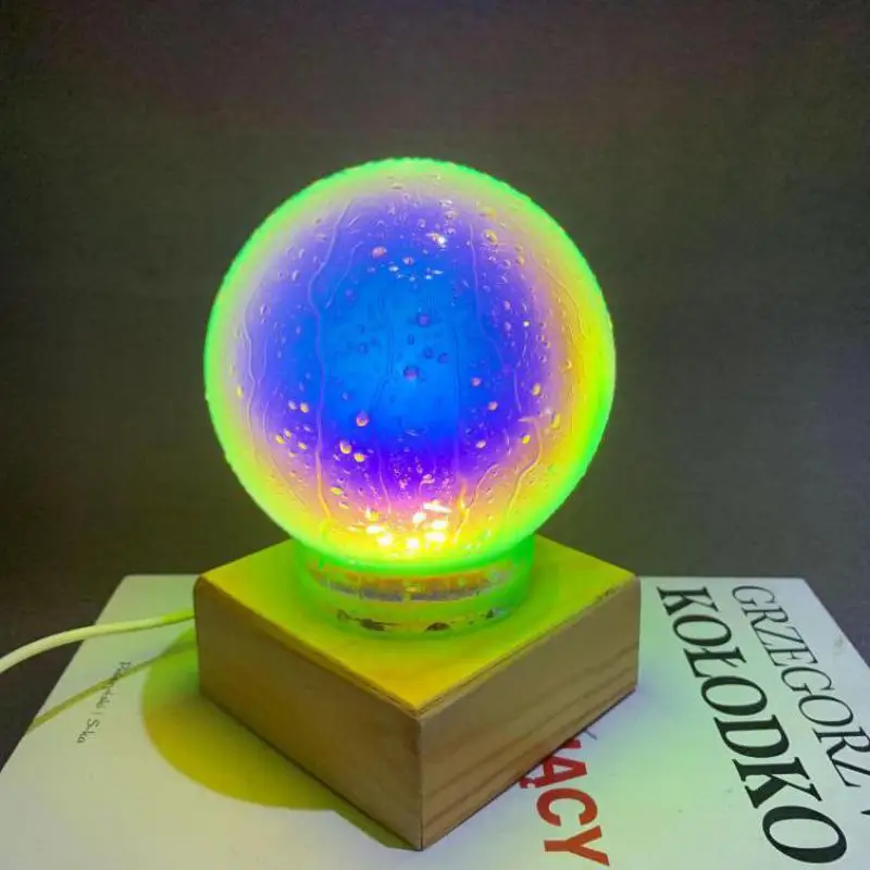 Rainbow Glass Desk Lamp Star Moon Decorative Table Lamps For Living Room Decoration Bedroom Bedside Led Table Lightings