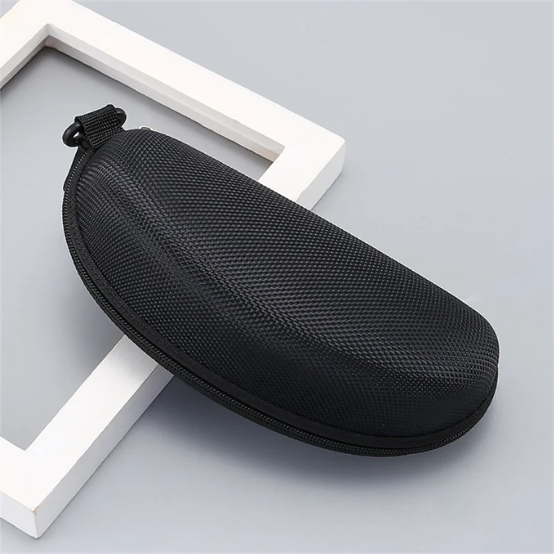 Unisex Portable Zipper Sunglasses Case Box Vintage Black Hard Shell Eyeglasses Protector Eyeglasses Accessories