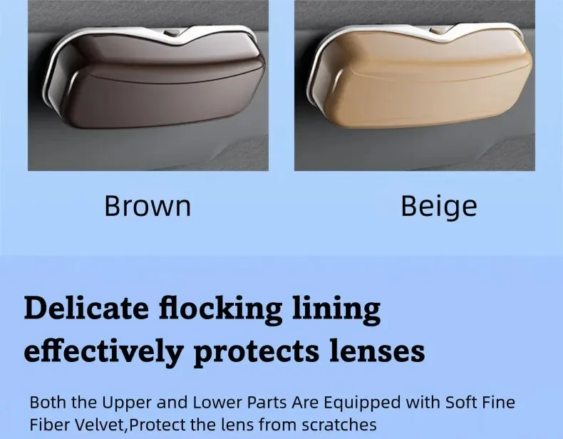 Verhindern Schütteln Auto Gläser Box Tragbare Auto Sonnenbrille Halter Im Auto Fahren Gläser Halter Auto Brillen Fall Sonnenblende – Detail 17