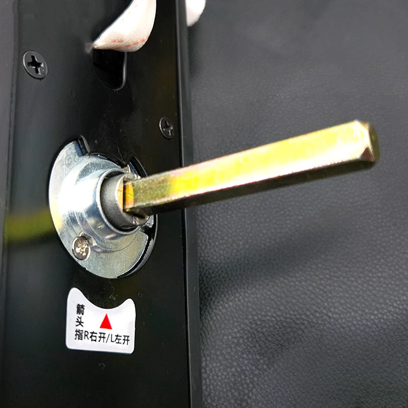 Cerradura de puerta de 8mm de longitud lateral, varilla de transmisión, cuerpo de bloqueo, manija de puerta de hierro cuadrada, biela, accesorios de cerradura de puerta, 2 uds.