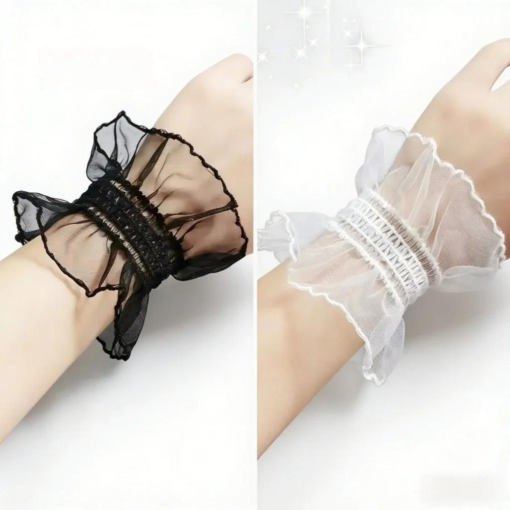 

Wrist Cuffs Elastic Fairy Accessory Jk Wrist Cuffs Lightweight Lace Arm Warmers For Daily Wear Air-Conditioned Rooms Wrist