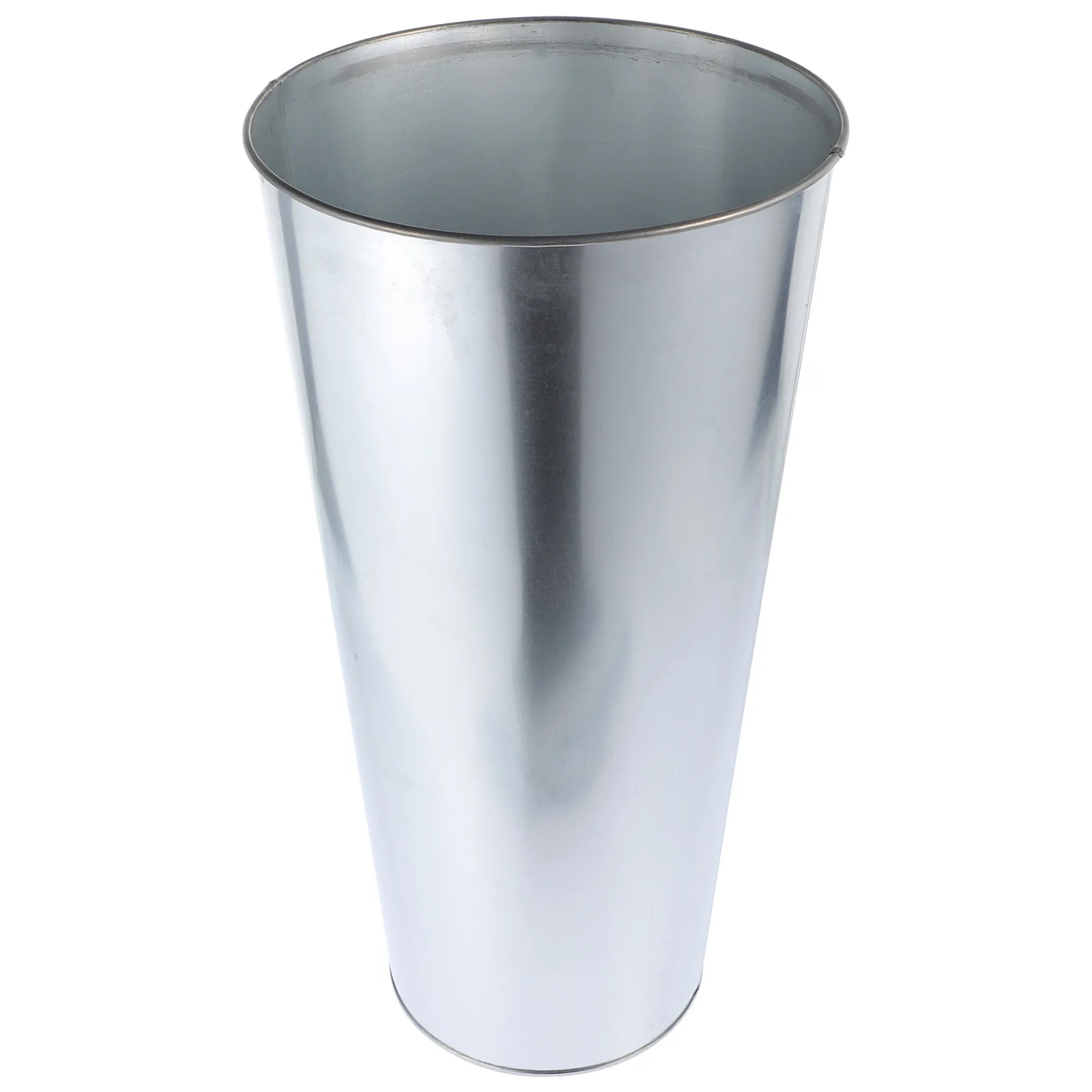 

1pcs Iron Flower Bucket Artistic Simple Design Smooth No Burrs Creative Vase For Home Office Decor Floral Arrangement Desktop